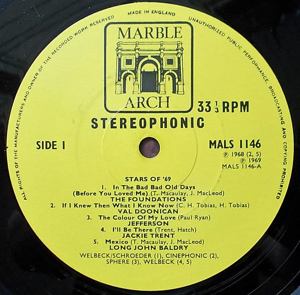 Various : Stars Of '69 (LP, Comp)