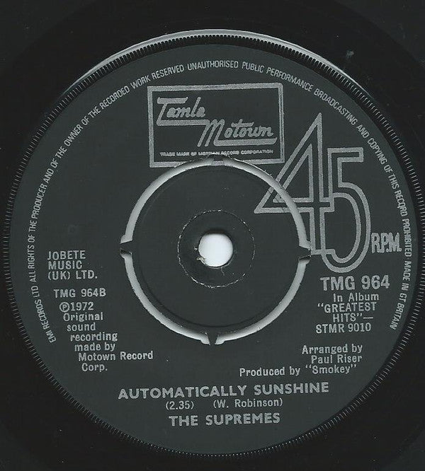 The Supremes : Up The Ladder To The Roof (7", Single, RE)