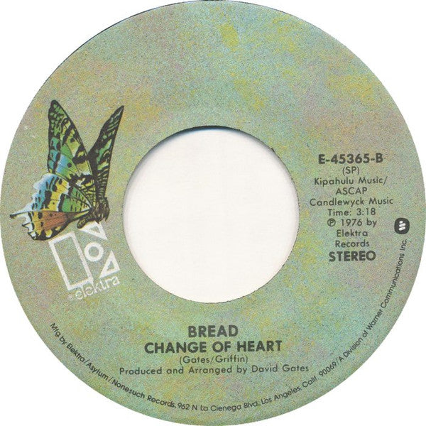 Bread : Lost Without Your Love (7", Single)