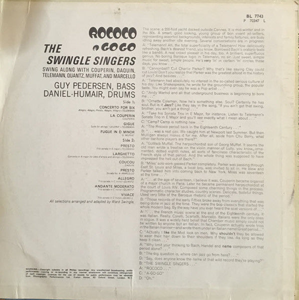 The Swingle Singers* : Rococo Á Go Go (LP, Album, Mono)
