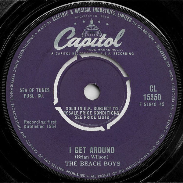 The Beach Boys : I Get Around (7", Single, Kno)