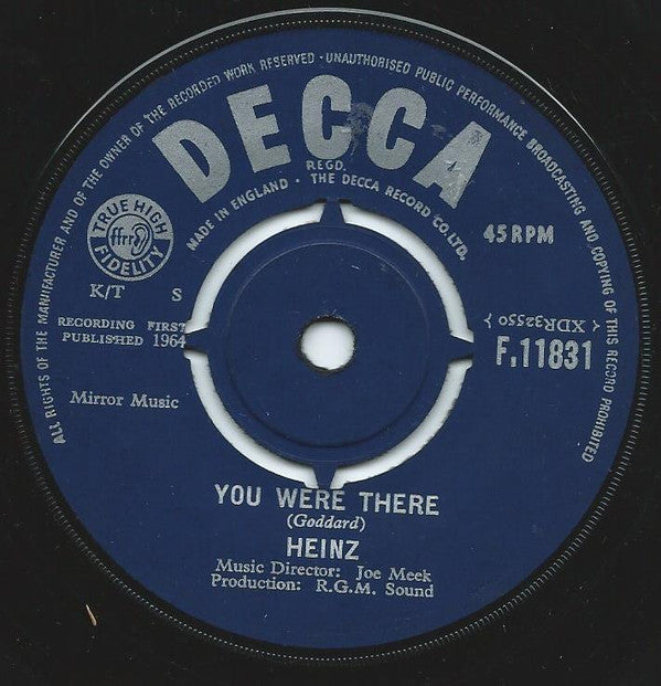 Heinz : You Were There (7", Single)