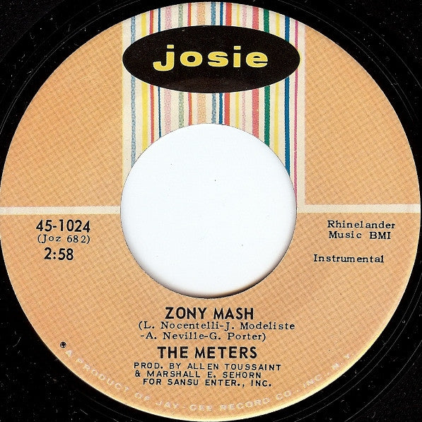 The Meters : A Message From The Meters / Zony Mash (7", Single, Roc)