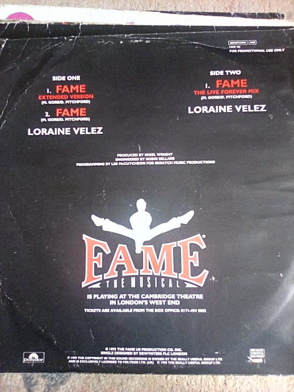 Loraine Velez : Fame (12", Promo)
