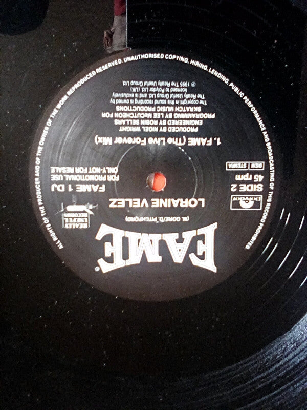 Loraine Velez : Fame (12", Promo)