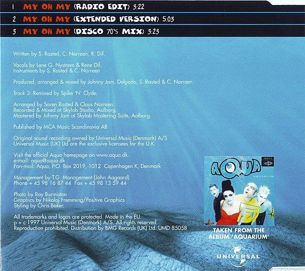 Aqua : My Oh My (CD, Single, CD1)
