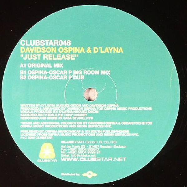 Davidson Ospina & D'Layna : Just Release (12", Single)