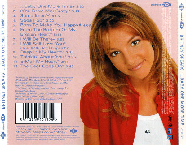 Britney Spears : …Baby One More Time (CD, Album, Enh, DAD)