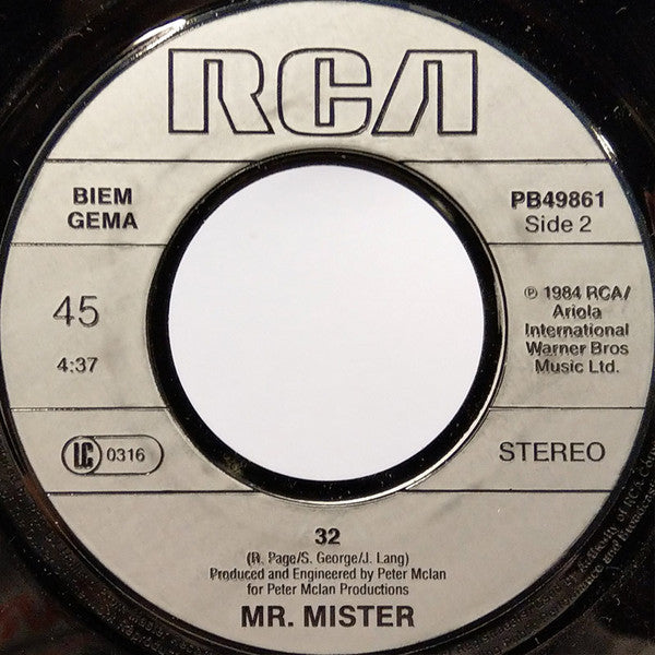 Mr. Mister : Is It Love (7", Single)