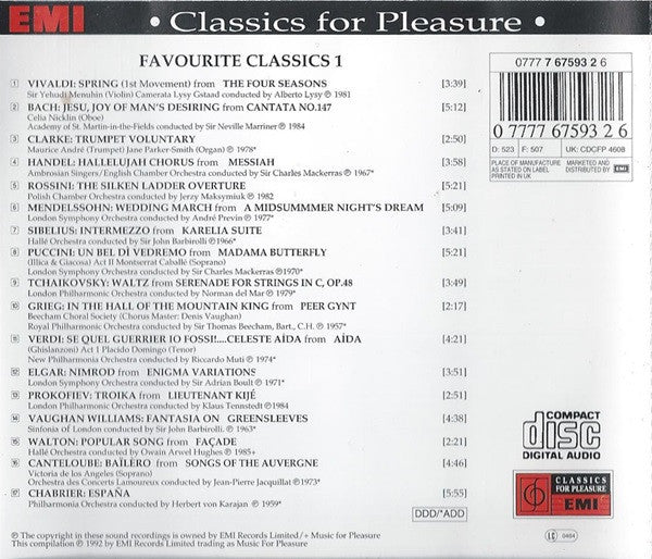 Various : Favourite Classics 1 (CD, Comp)