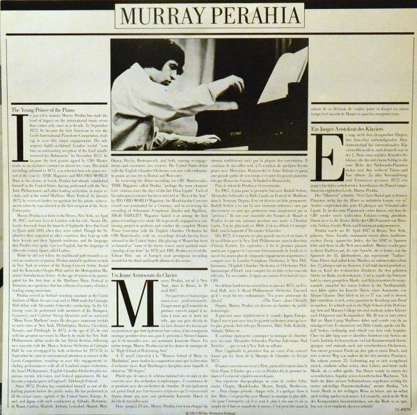 Wolfgang Amadeus Mozart - Murray Perahia, English Chamber Orchestra : Piano Concertos Nos. 15 & 16 (LP, Album)