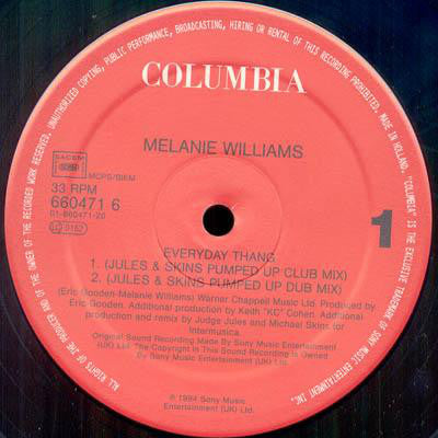 Melanie Williams : Everyday Thang (12")