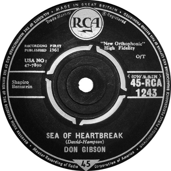 Don Gibson : Sea Of Heartbreak (7", Single)