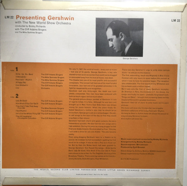 The New World Show Orchestra, George Gershwin : Presenting Gershwin (LP, Album, Club)