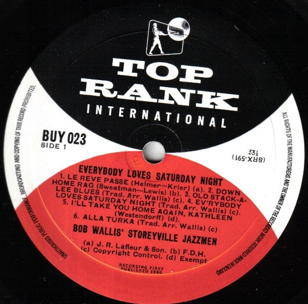 Bob Wallis And His Storyville Jazzmen : Everybody Loves Saturday Night (LP, Album)