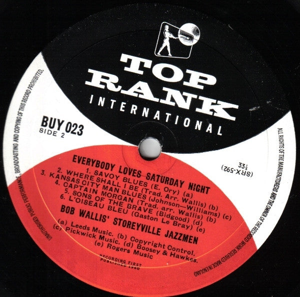 Bob Wallis And His Storyville Jazzmen : Everybody Loves Saturday Night (LP, Album)