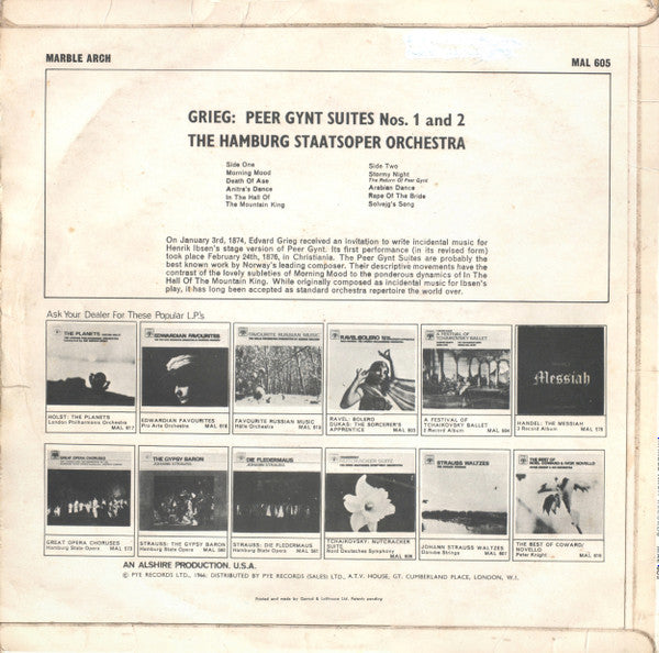 Orchester Der Staatsoper Hamburg : Peer Gynt (LP, Album, Mono, RE)