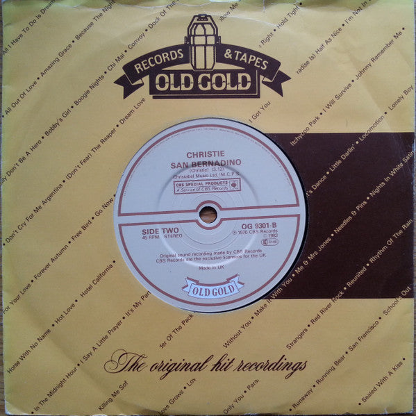 Christie : Yellow River / San Bernadino (7", Single)