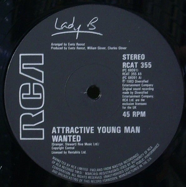 Lady B (2) : Attractive Young Man Wanted (12")