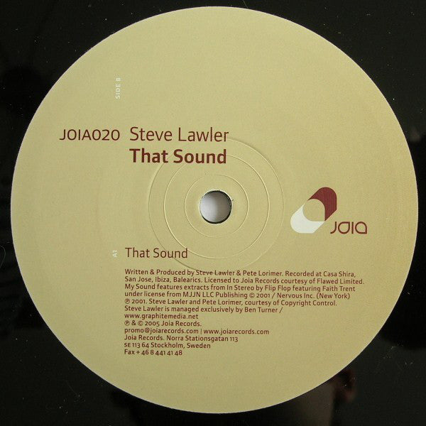 Steve Lawler : That Sound (12", S/Sided, Ltd)