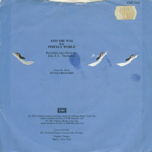 Talking Heads : And She Was (7", Single, Sil)