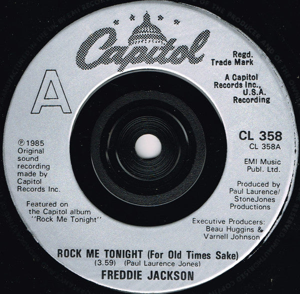 Freddie Jackson : Rock Me Tonight (For Old Times Sake) (7", Single, Sil)