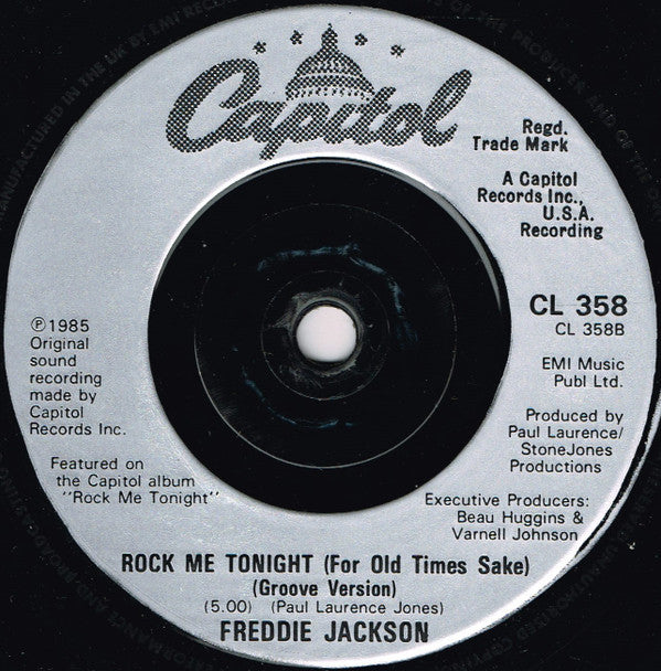 Freddie Jackson : Rock Me Tonight (For Old Times Sake) (7", Single, Sil)