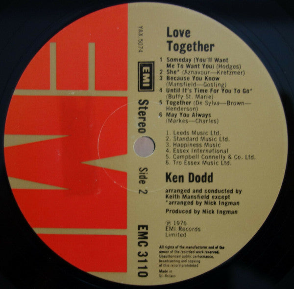 Ken Dodd : Love Together (LP, Album)