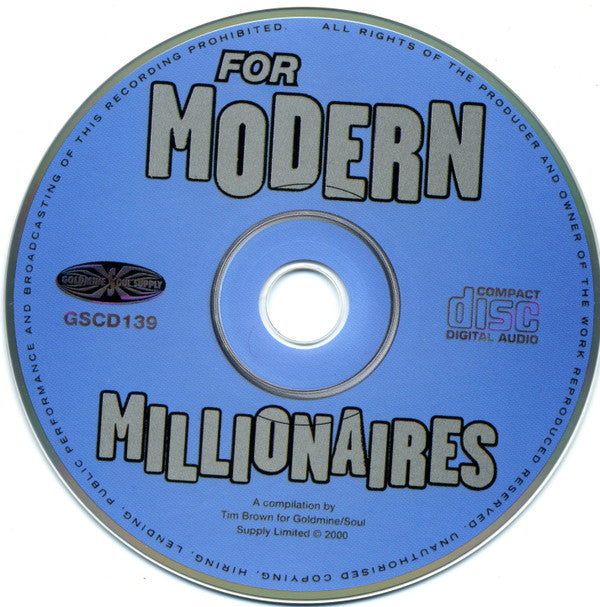Various : For Modern Millionaires Volume 1 (CD, Comp)