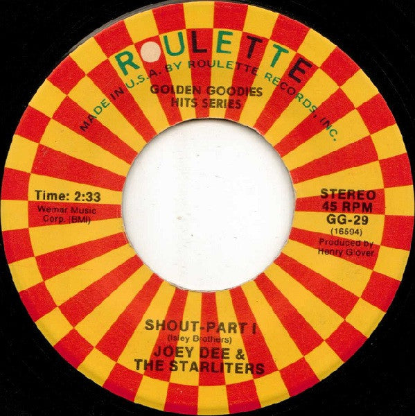 Joey Dee & The Starliters : Shout (7", RE)