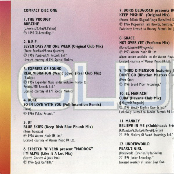 Various : Club Mix 97 (2xCD, Mixed)