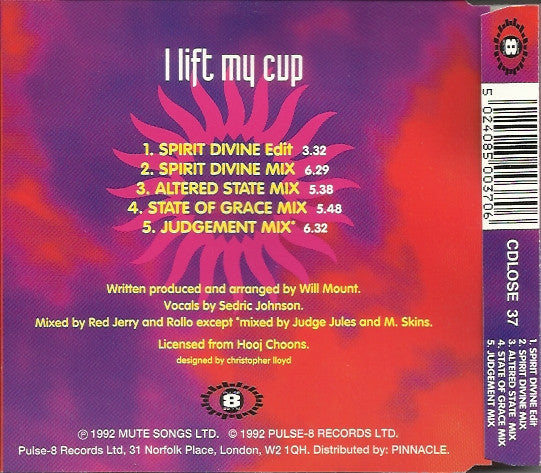 Gloworm : I Lift My Cup (CD, Single)