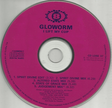 Gloworm : I Lift My Cup (CD, Single)