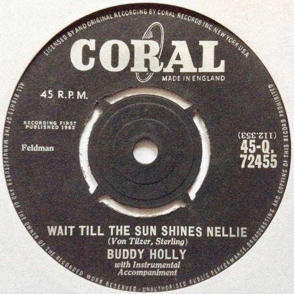 Buddy Holly : Reminiscing (7", Single)