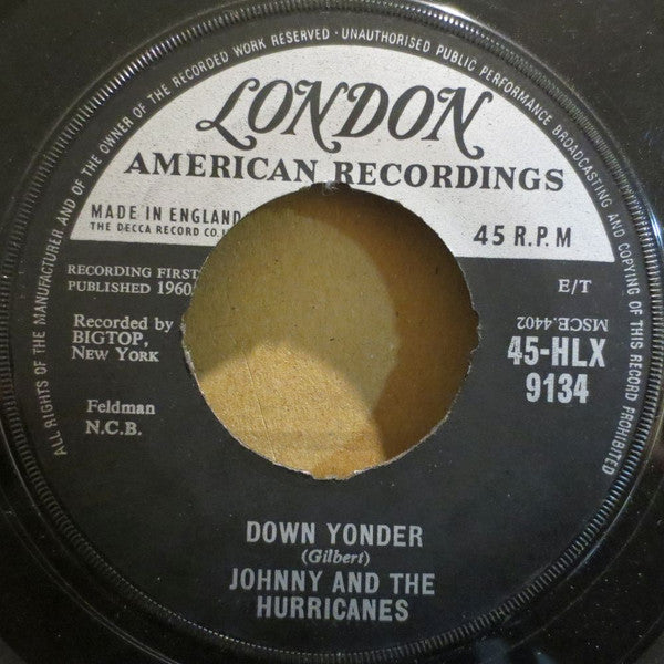 Johnny And The Hurricanes : Down Yonder (7")