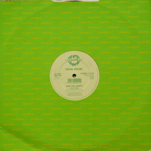 Royal House : Yeah Buddy / Can You Party (12")