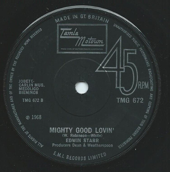 Edwin Starr : 25 Miles (7", Single, Mono, RE, Sol)
