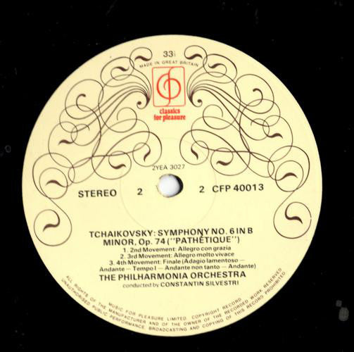 Pyotr Ilyich Tchaikovsky / Nikolai Rimsky-Korsakov - Philharmonia Orchestra, Constantin Silvestri : Symphony No. 6 'Pathétique' / May Night Overture (LP, RE)