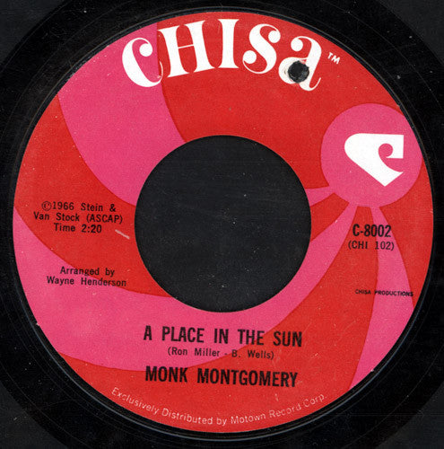 Monk Montgomery : A Place In The Sun (7", Single, Styrene, Mon)