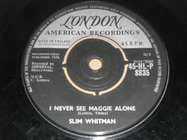 Slim Whitman : The Letter Edged In Black (7", Single, RP, 4 P)