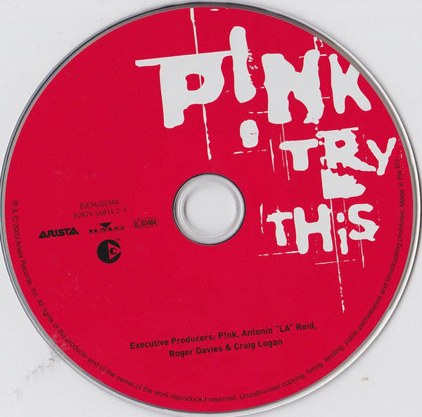 P!NK : Try This (CD, Album, Copy Prot. + DVD-V, PAL + Ltd)