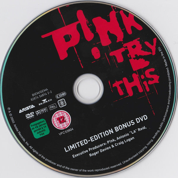 P!NK : Try This (CD, Album, Copy Prot. + DVD-V, PAL + Ltd)