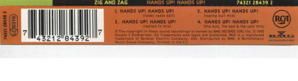 Zig & Zag : Hands Up! Hands Up! (CD, Maxi)