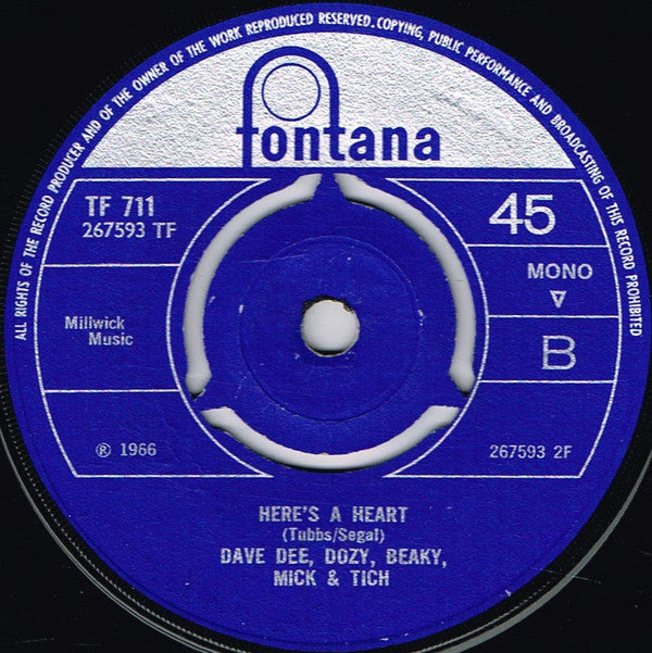 Dave Dee, Dozy, Beaky, Mick & Tich : Hideaway (7", Single, Mono, 3-P)