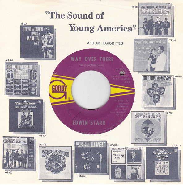 Edwin Starr : Way Over There / If My Heart Could Tell The Story (7", Single, Mono, ARP)