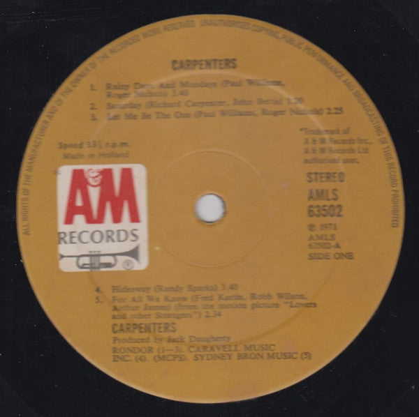 Carpenters : Carpenters (LP, Album)