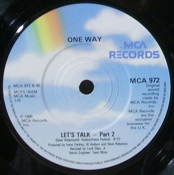 One Way : Let's Talk (Parts 1 & 2) (7", Single)