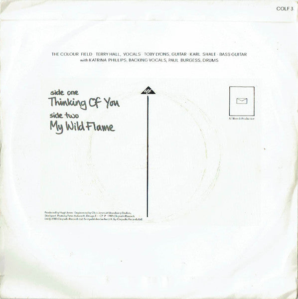 The Colourfield : Thinking Of You (7", Single, Sil)