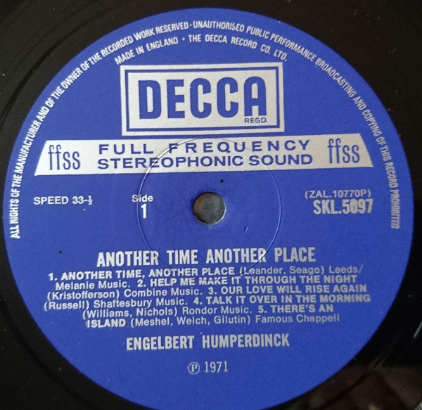 Engelbert Humperdinck : Another Time, Another Place (LP, Album)