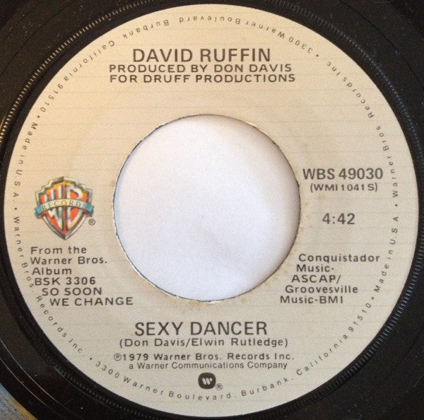 David Ruffin : Sexy Dancer / Break My Heart (7")